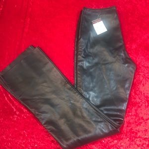Danier leather boot cut pants